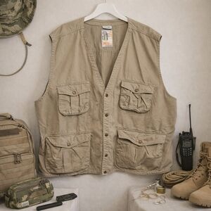 Vintage Sunrider 2XL Cotton Utility Safari Vest Canada